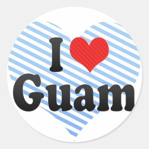 Sticker Rond I Love Guam