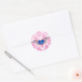 Sticker Rond I Love Guam -wings (Enveloppe)
