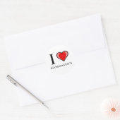 Sticker Rond I Love Gymnastique (Enveloppe)