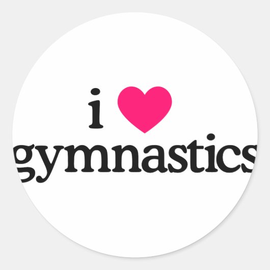 Sticker Rond I Love Gymnastique (Devant)