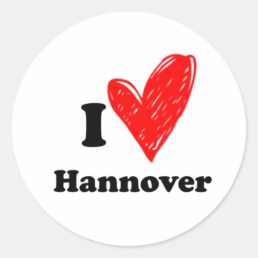 Sticker Rond I Love Hanovre (Devant)