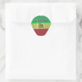 Sticker Rond I Love Heart Ethiopie : Drapeau Art Motif (Sac)