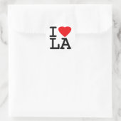 Sticker Rond I Love Heart LA (Sac)