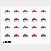 Sticker Rond I Love Herbert Hoover (Feuille)