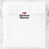 Sticker Rond I Love Herbert Hoover (Sac)