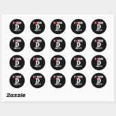 Sticker Rond I Love His Dedication Funny Valentine's Day Couple (Feuille)