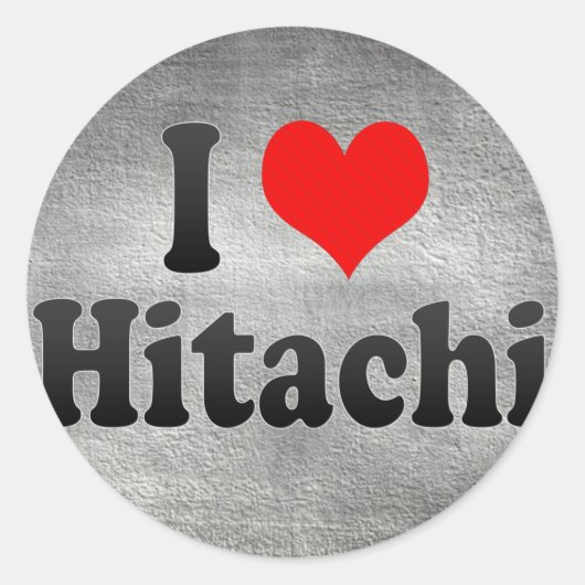 Sticker Rond I Love Hitachi, Japon (Devant)
