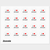 Sticker Rond I Love Hogan (Feuille)