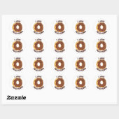 Sticker Rond I Love Hole Foods Funny Donut Pun (Feuille)