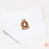 Sticker Rond I Love Hole Foods Funny Donut Pun (Enveloppe)