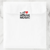 Sticker Rond I Love House Music (Sac)