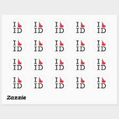 Sticker Rond I Love Idaho (Feuille)
