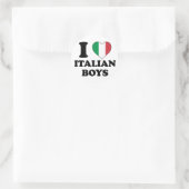 Sticker Rond I love Italian Boys (Sac)
