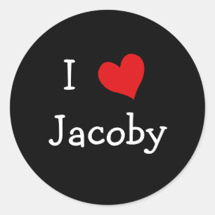 Sticker Rond I Love Jacoby