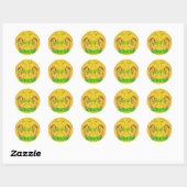 Sticker Rond I love Jamaica (Feuille)