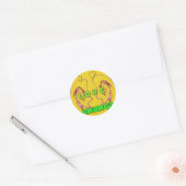 Sticker Rond I love Jamaica (Enveloppe)