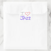 Sticker Rond I Love jazz (Sac)