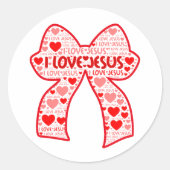 STICKER ROND I LOVE JESUS BOWS (Devant)