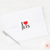 Sticker Rond I Love Jets (Enveloppe)