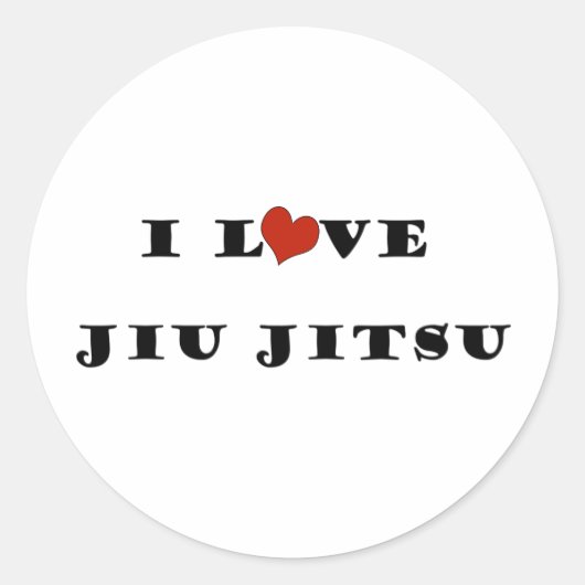 Sticker Rond I Love Jiu Jitsu.png (Devant)