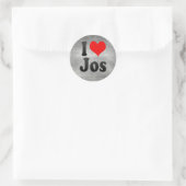 Sticker Rond I Love Jos, Nigeria (Sac)
