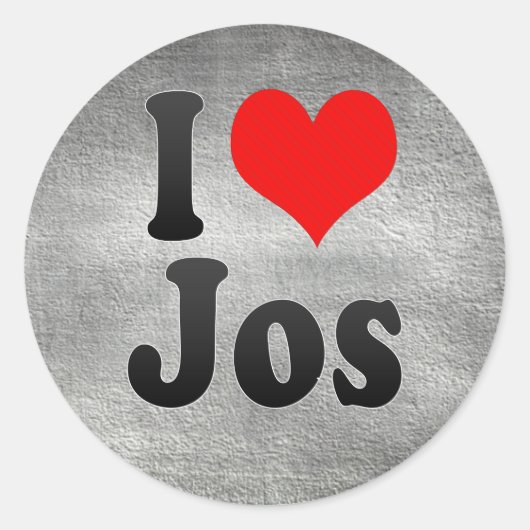 Sticker Rond I Love Jos, Nigeria (Devant)