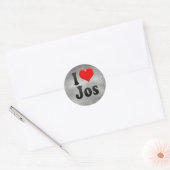 Sticker Rond I Love Jos, Nigeria (Enveloppe)