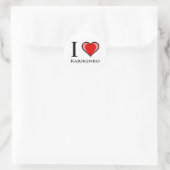 Sticker Rond I Love Kajukenbo (Sac)