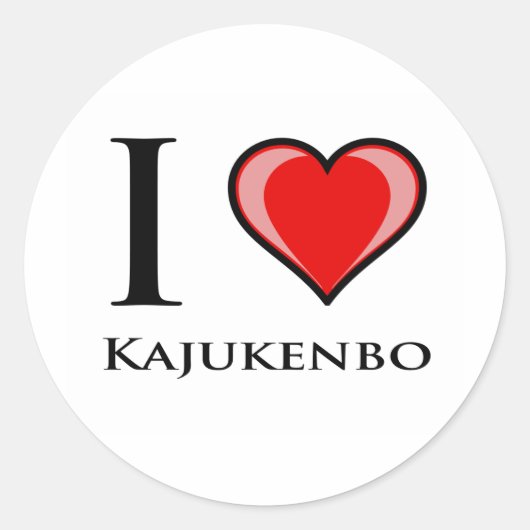 Sticker Rond I Love Kajukenbo (Devant)
