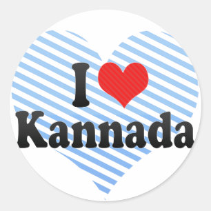 Sticker Rond I Love Kannada