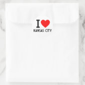 Sticker Rond I Love Kansas City (Sac)