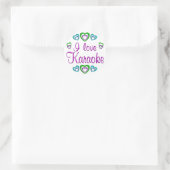 Sticker Rond I Love Karaoke (Sac)
