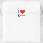 Sticker Rond I Love Keats (Sac)