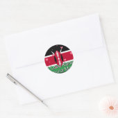 Sticker Rond I Love Kenya et "Hakuna Matata" Art Print (Enveloppe)