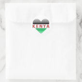 Sticker Rond I Love Kenya, Kenyan Heart (Sac)