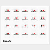Sticker Rond I Love Kitesurf (Feuille)