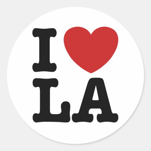 Sticker Rond I Love LA (Devant)