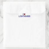 Sticker Rond I Love Lighthouse (Sac)