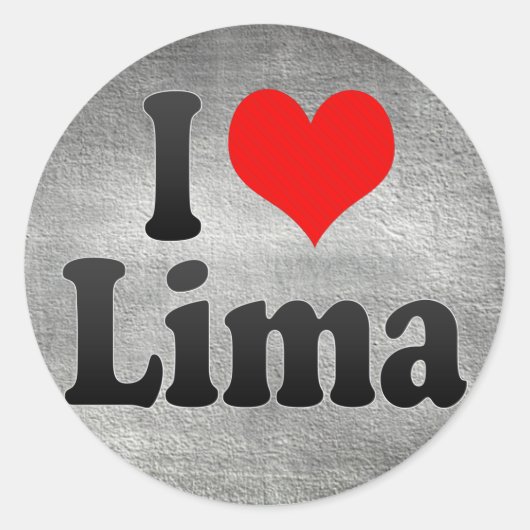 Sticker Rond I Love Lima, Pérou (Devant)