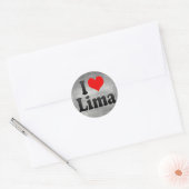 Sticker Rond I Love Lima, Pérou (Enveloppe)