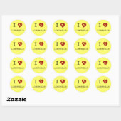 Sticker Rond I Love Limoncello (Feuille)