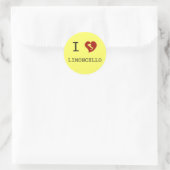 Sticker Rond I Love Limoncello (Sac)