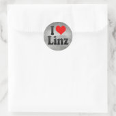 Sticker Rond I Love Linz, Autriche (Sac)