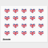 Sticker Rond I love London (Feuille)