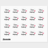 Sticker Rond I Love makeup (Feuille)