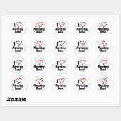 Sticker Rond I Love Marching Band (Feuille)