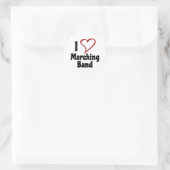Sticker Rond I Love Marching Band (Sac)