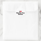 Sticker Rond I Love Martin Van Buren (Sac)