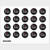 Sticker Rond I Love Math I Heart Math Mathématiques (Feuille)