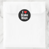Sticker Rond I Love Maye Football Fan (Sac)